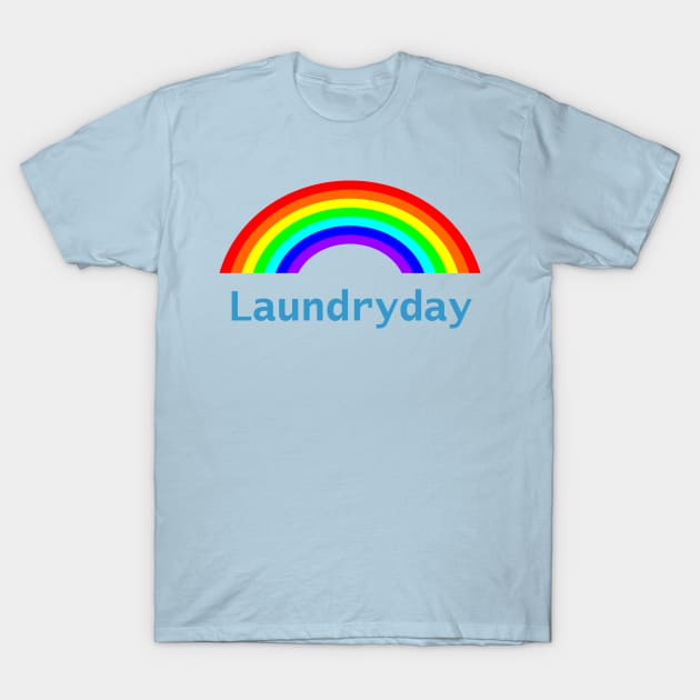 Laundryday Rainbow T-Shirt by ellenhenryart